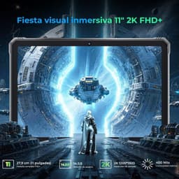 Hotwav R9 Ultra 11 8GB/512GB 5G Vermelho Rugged com tela 11 polegadas 2K FHD+, bordas reforçadas, câmera frontal central e design robusto para uso intenso